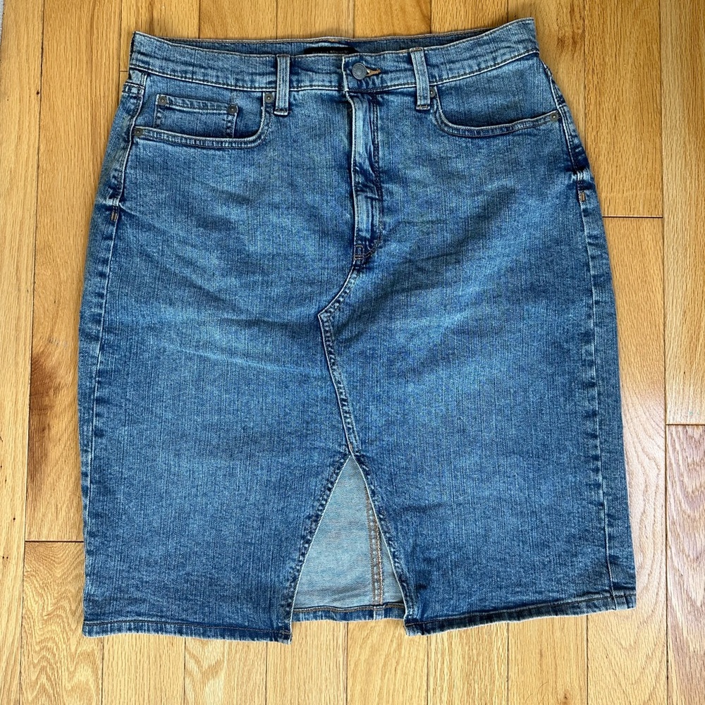 Denim Pencil Skirt